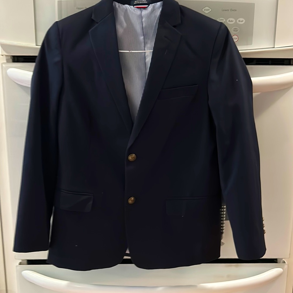 Boys Tommy Hilfiger Navy Blazer - Size 14